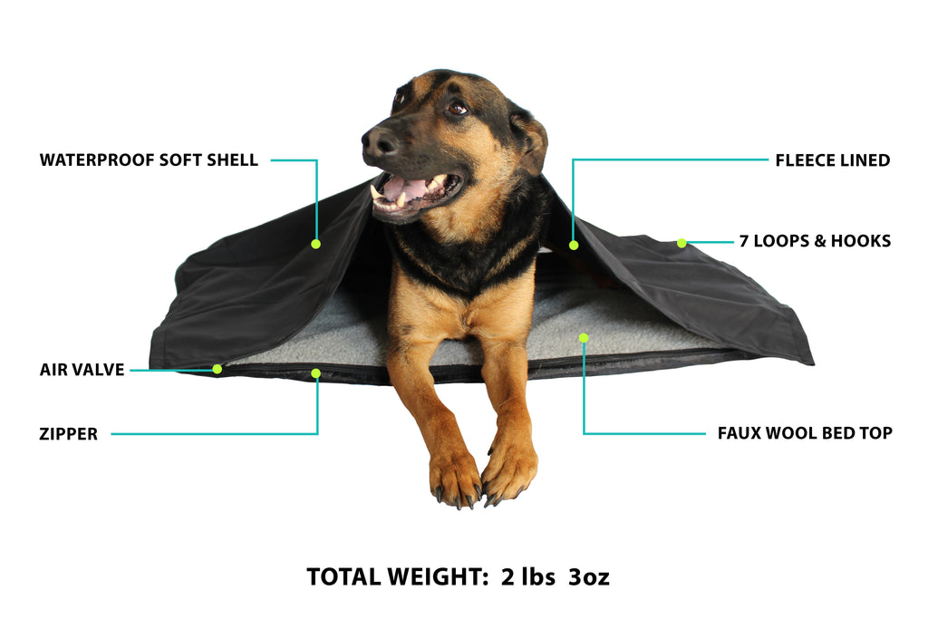 Mojo | Lightweight Inflatable Dog Bed & Blanket